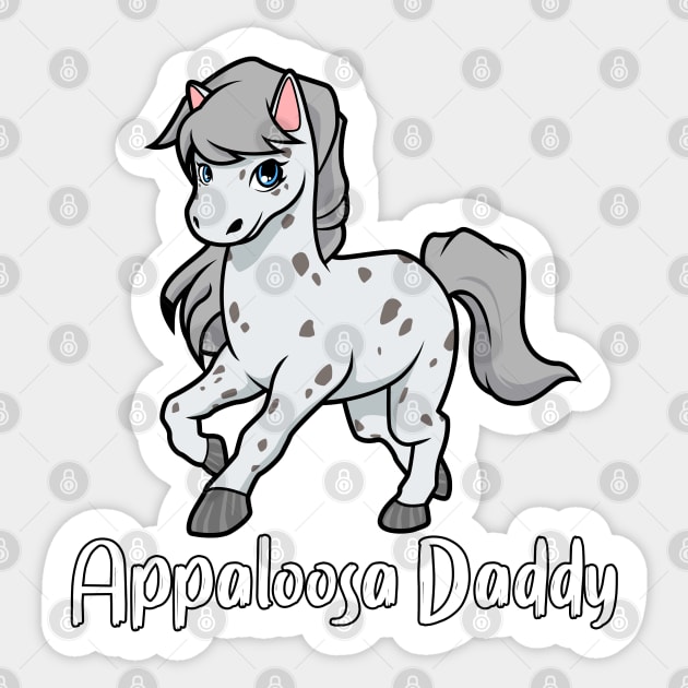 Horse Lover - Appaloosa Daddy Sticker by Modern Medieval Design